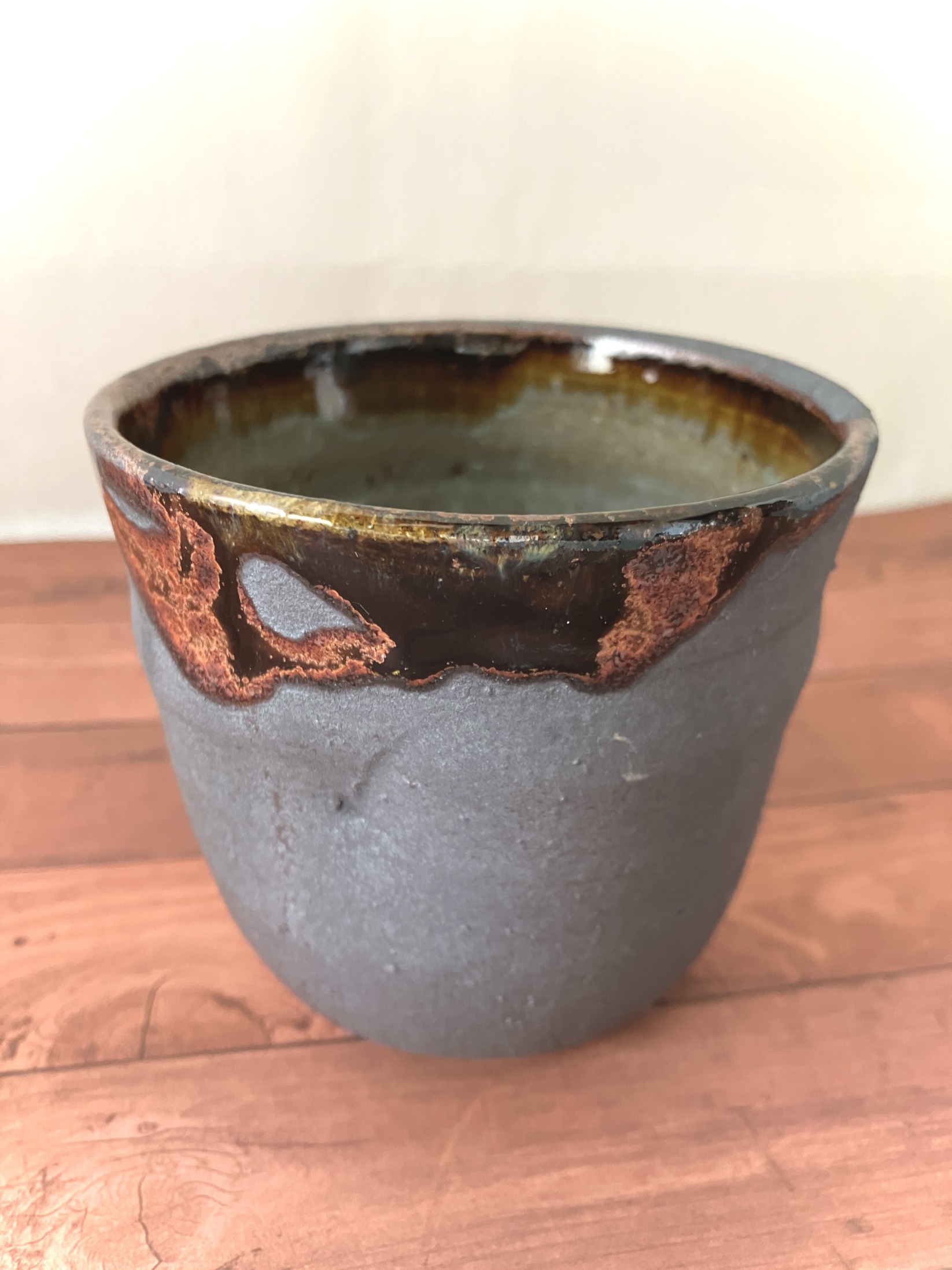 紅葉窯　桜島釉（さくらじまゆう）・焼酎カップ